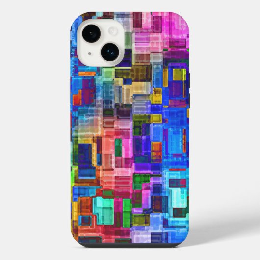 カラーパッチワークiPhone / iPadケース iPhoneケース (裏面)
