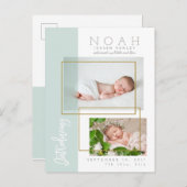 カラーパネルの誕生発表 案内ポストカード (正面/裏面)