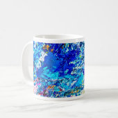 カラーパレットのアート コーヒーマグカップ (正面左)