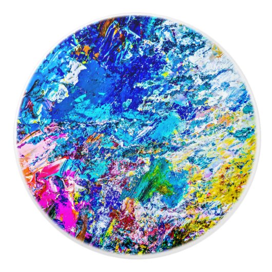 カラーパレットのアート セラミックノブ (正面)