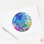 カラーパレットのアート ラウンドシール (封筒)