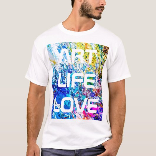 カラーパレットのアート Tシャツ (正面)