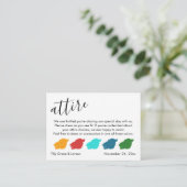 カラーパレットの提案 結婚式のゲストの服装 エンクロージャーカード (スタンド正面)