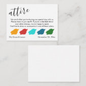 カラーパレットの提案 結婚式のゲストの服装 エンクロージャーカード (正面/裏面)