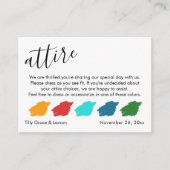 カラーパレットの結婚提案のゲストの服装 エンクロージャーカード (正面)