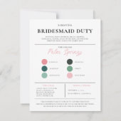 カラーパレットは私のブライドメイド提案になる 案内状 (裏面)