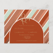 カラーパレットシナモンセージ結婚テラコッタ ポストカード (正面)