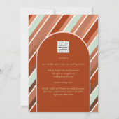 カラーパレットシナモンセージ結婚テラコッタ 招待状 (裏面)