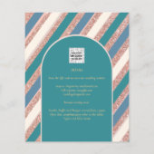 カラーパレットティール(緑がかった色)シャンパンバラ金ゴールドウェドン (裏面)