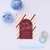 カラーパレットバーガンディーピンク結婚金ゴールド チラシ (シングル)