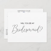 カラーパレットブライドメイド提案カード 招待状 (正面/裏面)