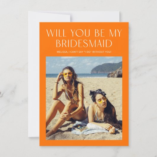 カラーパレット写真 私のブライズメイドに 提案カード 招待状 (正面)