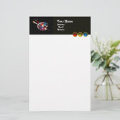 カラーパレット、白 便箋 (スタンド正面)