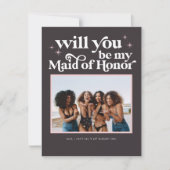 カラーパレット  私のブライズメイドになってくれる？  プロポーズ 案内状 (正面)