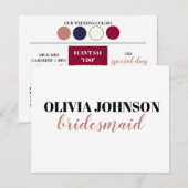 カラーパレット 花嫁の仲間への提案 詳細カード 招待状 (正面/裏面)