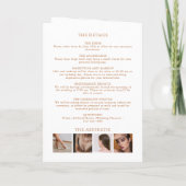 カラーパレモダンエレガントットのブライドメイド情報カード 招待状 (裏面)