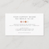 カラーパレモダンットメイクアップアーティスト割引カード 名刺 (裏面)