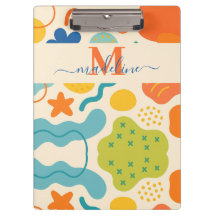 カラーパーソナライズされたスプラッシュ抽象芸術クリップボード