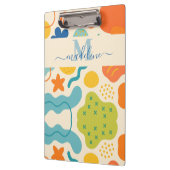 カラーパーソナライズされたスプラッシュ抽象芸術クリップボード クリップボード (左)