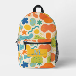 カラーパーソナライズされたスプラッシュ抽象芸術 プリントバックパック