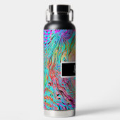 カラーパーソナライズされたバースト流体アート ウォーターボトル (正面)