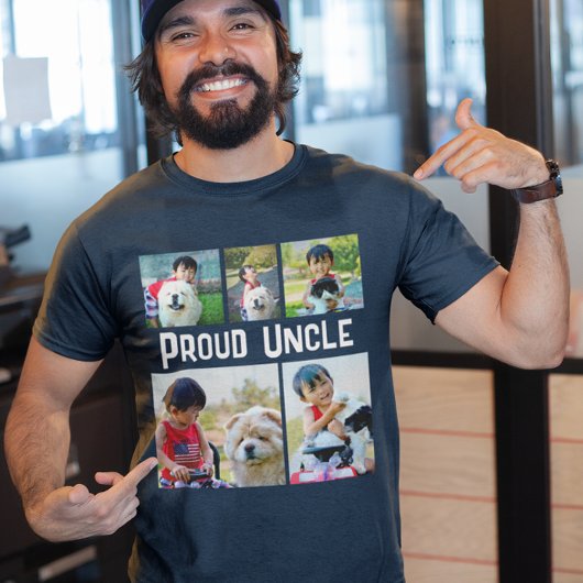 カラーパーソナライズされた5フォト写真コラージモンタージュ Tシャツ