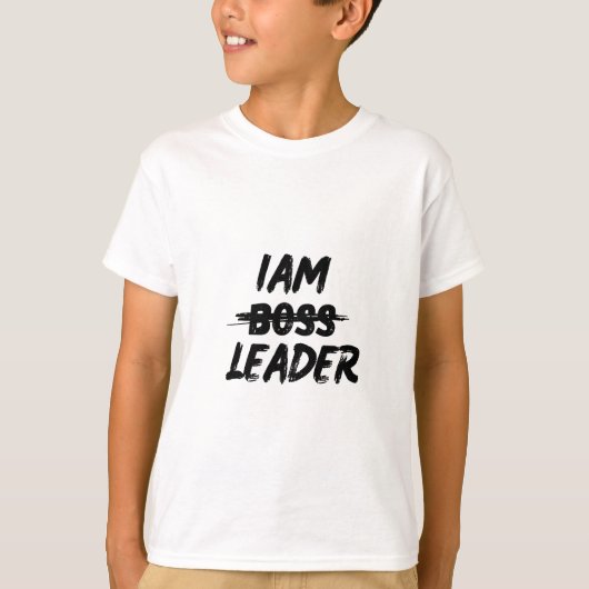 カラーパーソナライゼーションTシャツ「Iam Leader notボス」 Tシャツ (正面)