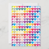 カラーパーティの招待状レインボーモダンハート2nd 招待状 (裏面)