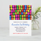 カラーパーティの招待状第2男子バルーンモンスター 招待状 (スタンド正面)