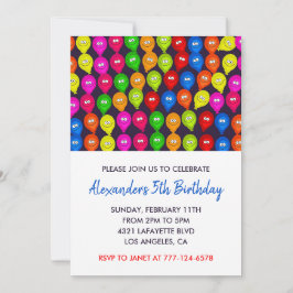 カラーパーティの招待状第5期男気球モンスター 招待状