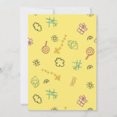 カラーパーティの招待状4th少年イエローブルーの子供 招待状 (裏面)