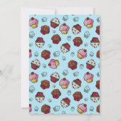 カラーパーティの招待状7th誕生日ボーイブルーキッズ 招待状 (裏面)