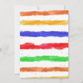 カラーパーティライト招待状 編集可能な招待状 招待状 (裏面)