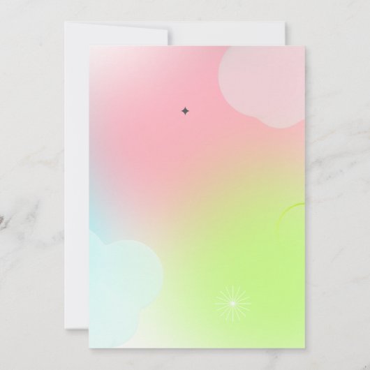 カラーパーティー誕生日招待状 招待状 (裏面)