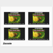 カラーパーフェクトギフト(昆虫)マルハナバチNectar広告 長方形シール (シート)