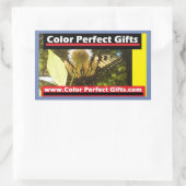 カラーパーフェクトデザインアットカラーパーフェクトギフト 長方形シール (バッグ)