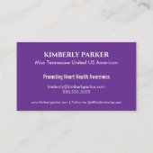 カラーパープルポップ・アートのグラディエントの名刺 名刺 (裏面)