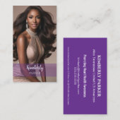 カラーパープルポップ・アートのグラディエントの名刺 名刺 (正面/裏面)