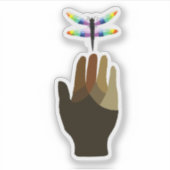 カラービニールステッカーの昆虫学者 シール (正面)