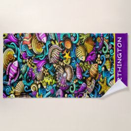 カラービーチタオルのビーチのビット ビーチタオル