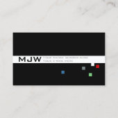 カラーピクセルモダンプロフェッショナルblk. 名刺 (裏面)