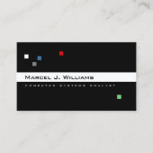 カラーピクセルモダンプロフェッショナルblk. 名刺 (正面)