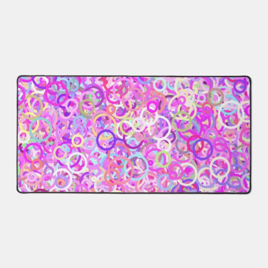 カラーピンのリングや輪とその他 デスクマット (正面)