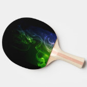 カラーファイア – 緑と青 卓球ラケット (横)