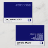 カラーファクトリ – 濃い青(000066) 名刺 (正面/裏面)
