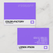 カラーファクトリ – 紫(9966FF) 名刺 (正面/裏面)