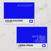 カラーファクトリ – 青(0000FF) 名刺 (正面/裏面)