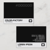 カラーファクトリ – 黒(000000) 名刺 (正面/裏面)