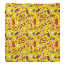 カラーファストフードのアイコンのパターン