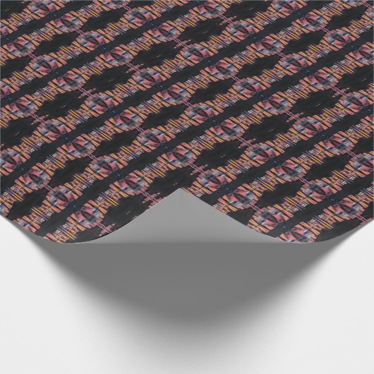 カラーファンキーアートコラージュファンキーの傾向 ラッピングペーパー (角)